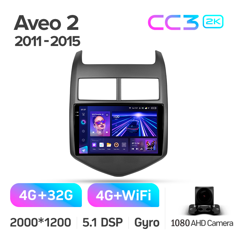 Android head unit Teyes CC3 4+32 Gb Chevrolet Aveo 2 2011-2015 9" 2k