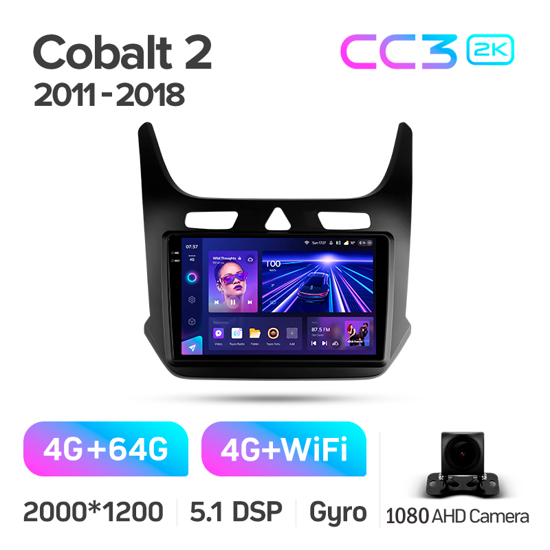 Android head unit Teyes CC3 4+64 Gb Chevrolet Cobalt 2 2011 - 2018 9" 2k