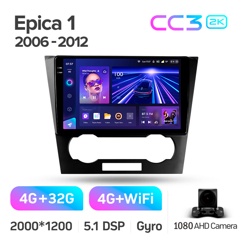 Android head unit Teyes CC3 4+32 Gb Chevrolet Epica 1 2006 - 2012 9" 2k