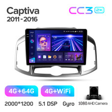 Android head unit Teyes CC3 4+64 Gb Chevrolet Captiva 1 (F2) 2011-2016 10" 2k