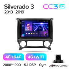 Android head unit Teyes CC3 4+64 Gb Chevrolet Silverado 3 GMTK2 2013-2019 10" 2k