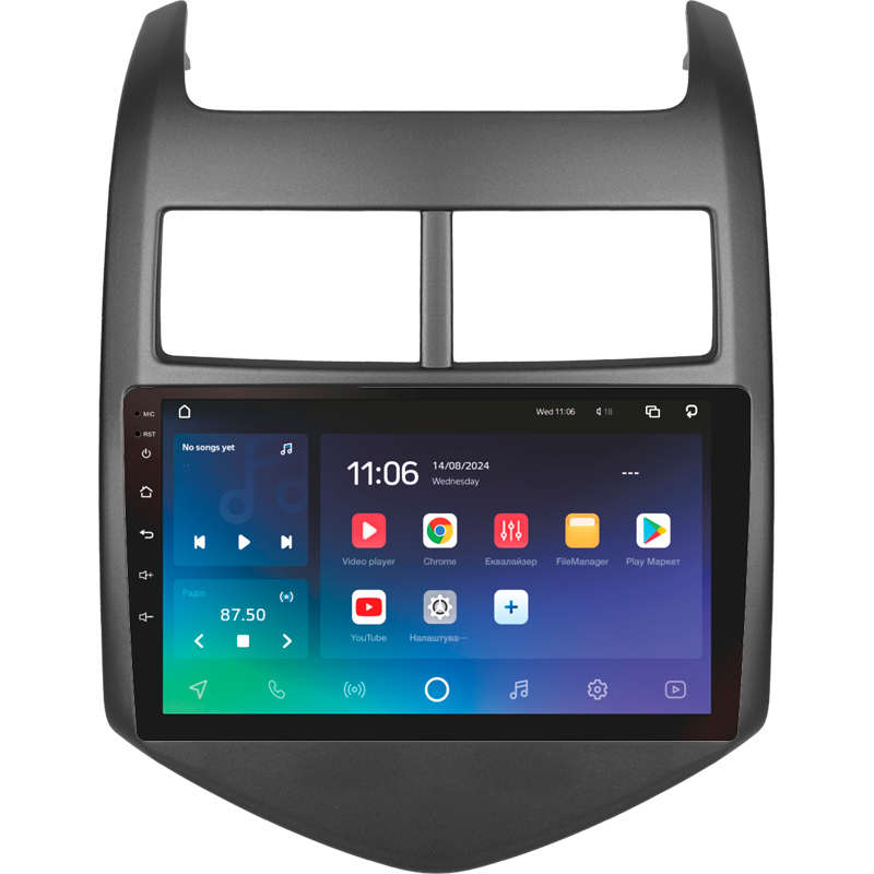 Android head unit SIGMA X9432 ANDROID 10 4+32 Gb 4G DSP Chevrolet Aveo 2 2011-2015 9"