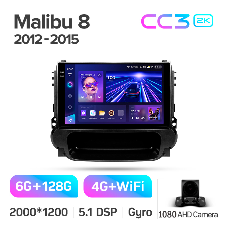 Android head unit Teyes CC3 6+128 Gb Chevrolet Malibu 8 2012-2015 9" 2k