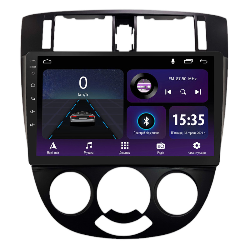 Android head unit SIGMA E10232 ANDROID 10 2+32 Gb Chevrolet LACETTI / BUICK EXCELLE (MT AC) 2004-2013 UV Black 10"