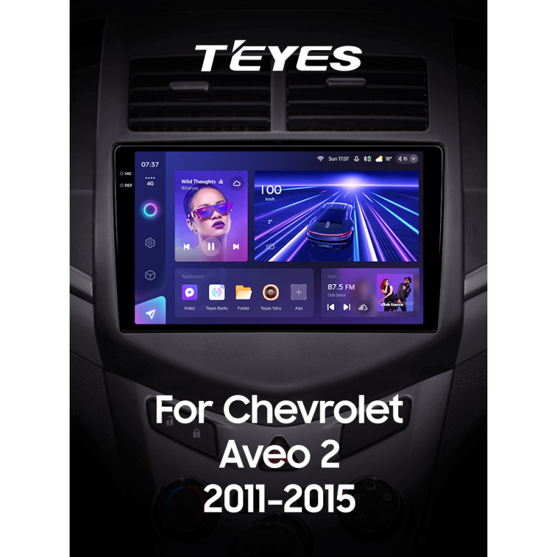 Android head unit Teyes CC3 6+128 Gb with 360° surround view° Chevrolet Aveo 2 2011-2015 9" 2k