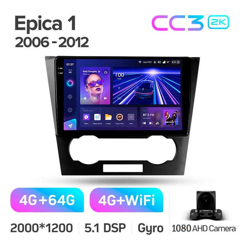 Android head unit Teyes CC3 4+64 Gb Chevrolet Epica 1 2006 - 2012 9" 2k