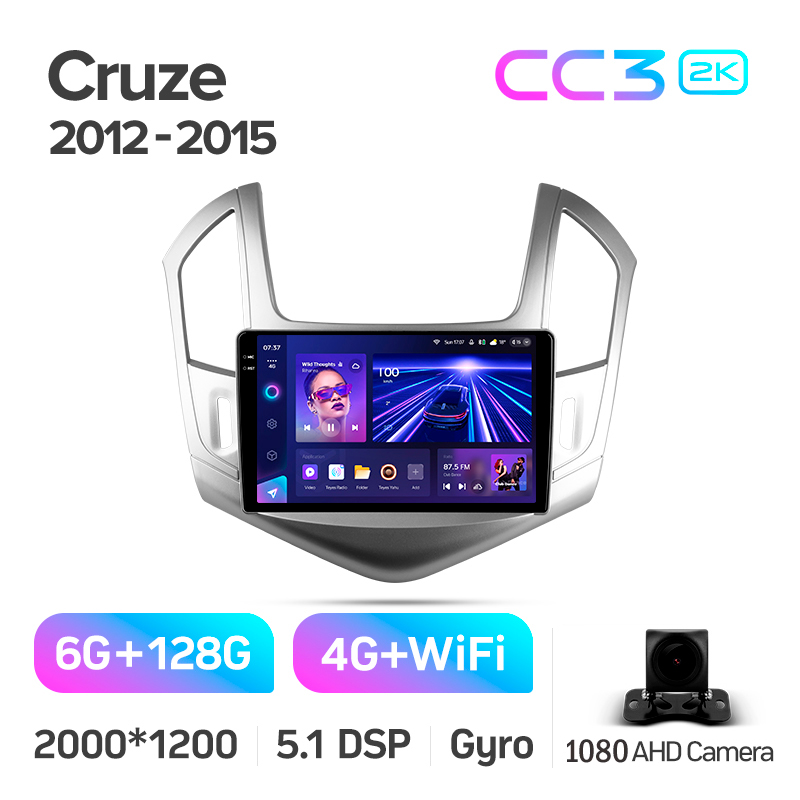 Android head unit Teyes CC3 6+128 Gb Chevrolet Cruze J300 J308 2012-2015 9" 2k (L1)