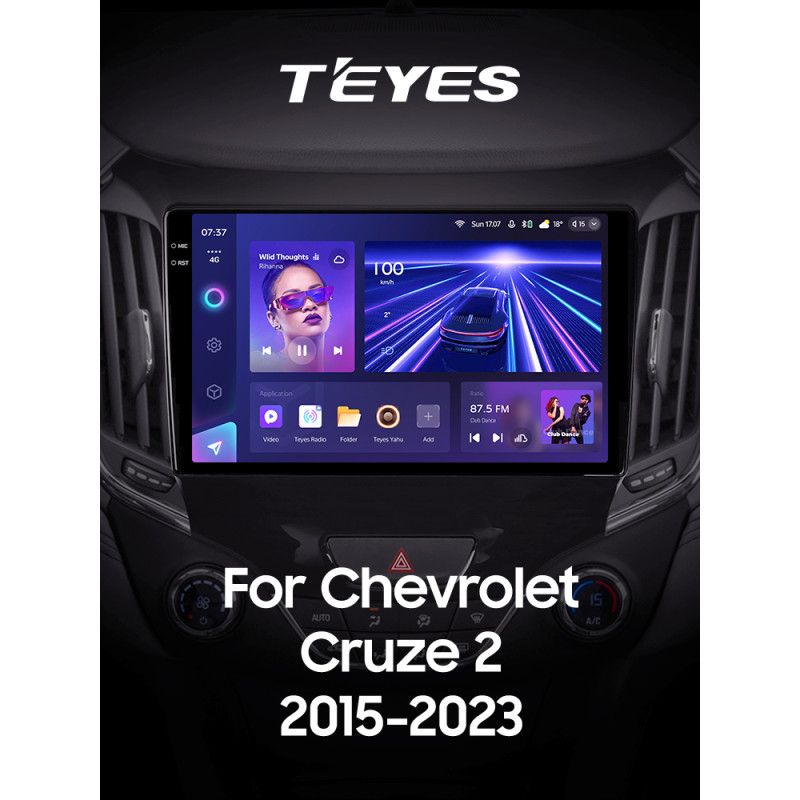 Android head unit Teyes CC3 4+64 Gb Chevrolet Cruze 2 2015-2023 9" 2k