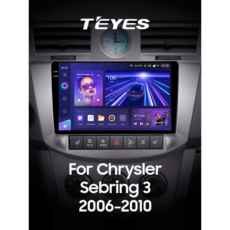 Android head unit Teyes CC3 6+128 Gb Chrysler Sebring 3 JS 2006-2010 9" 2k (L1)