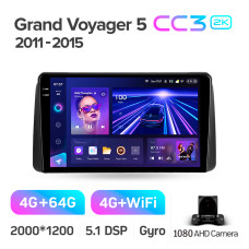 Android head unit Teyes CC3 4+64 Gb Chrysler Grand Voyager 5 2011-2015 9" 2k (L1)
