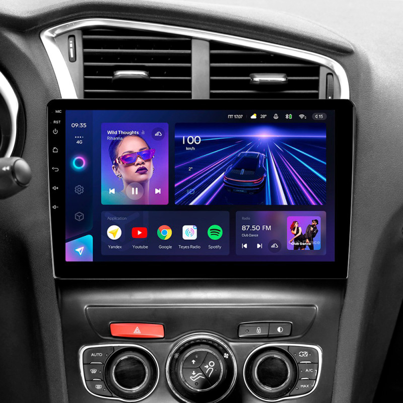 Android head unit Teyes CC3 4+32 Gb Citroen C4 2 B7 (ZYJ) 2013-2016 10"