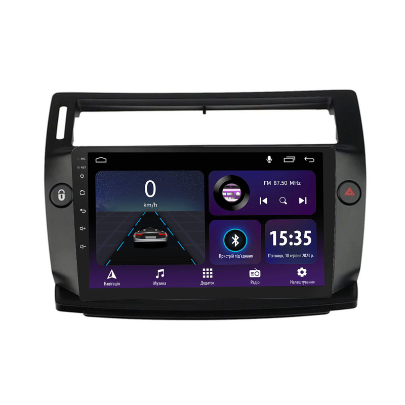 Android head unit SIGMA E9232 ANDROID 10 2+32 Gb Citroen C4 LA LC C-Triomphe C-Quatre 2004-2014 Black 9"