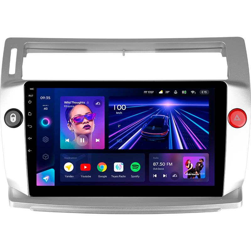 Android head unit Teyes CC3 4+32 Gb Citroen C4 LA LC C-Triomphe C-Quatre 2004-2014 9"