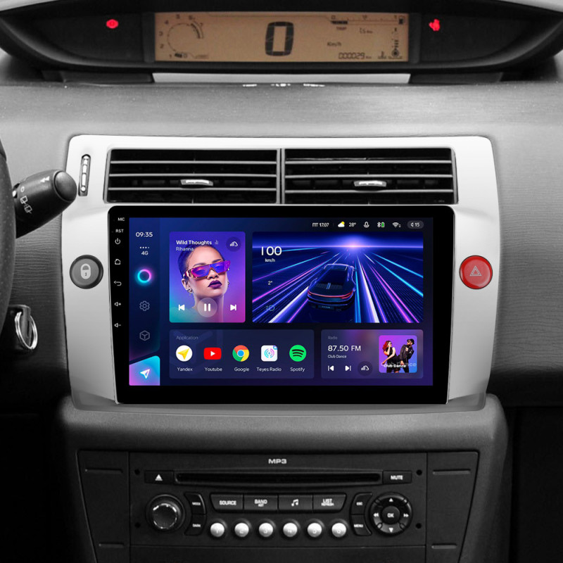 Android head unit Teyes CC3 4+32 Gb Citroen C4 LA LC C-Triomphe C-Quatre 2004-2014 9"