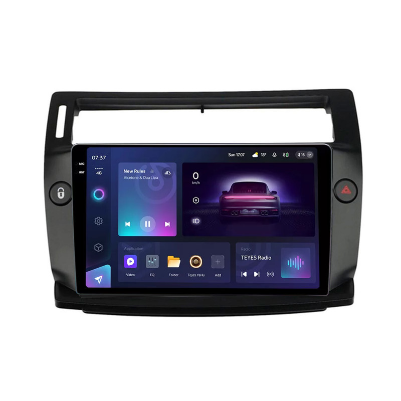 Android head unit Teyes CC3 6+128 Gb Citroen C4 LA LC C-Triomphe C-Quatre 2004-2014 Black 9" 2k