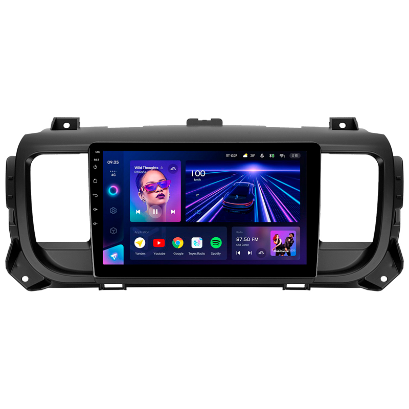 Android head unit Teyes CC3 4+32 Gb Citroen Jumpy III 3 SpaceTourer 1 / Peugeot Expert III 3 2016-2021 9" (L1)
