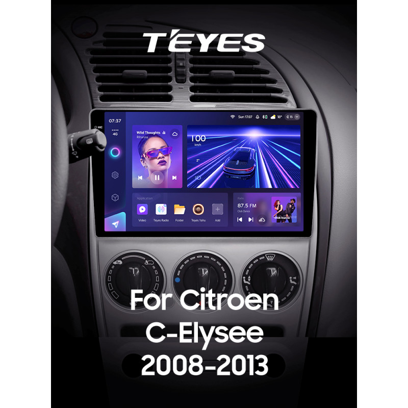 Android head unit Teyes CC3 6+128 Gb Citroen C-Elysee 2008-2013 9" 2k