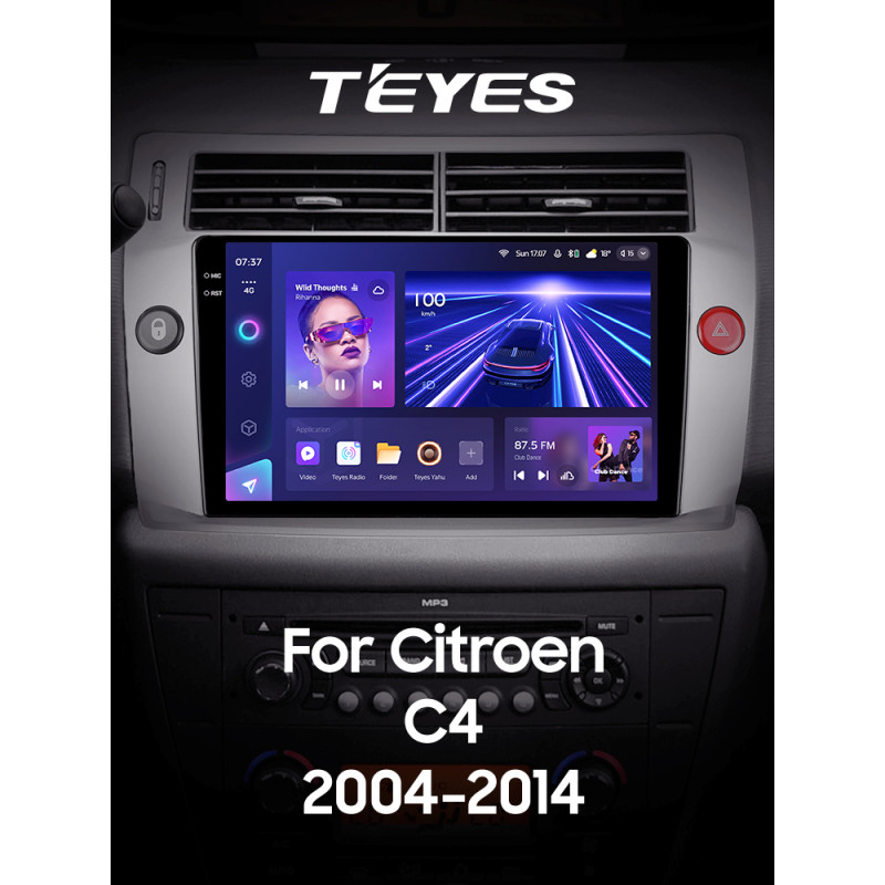 Android head unit Teyes CC3 6+128 Gb Citroen C4 LA LC C-Triomphe C-Quatre 2004-2014 9" 2k