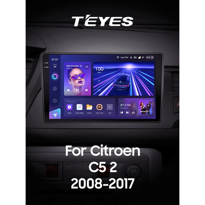 Android head unit Teyes CC3 6+128 Gb Citroen C5 2 2008-2017 (F1) 9" 2k (L1)