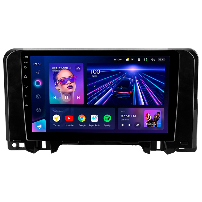 Fahrzeugradio Teyes CC3 4+32 GB Citroën C3 2022–2023, 10 Zoll