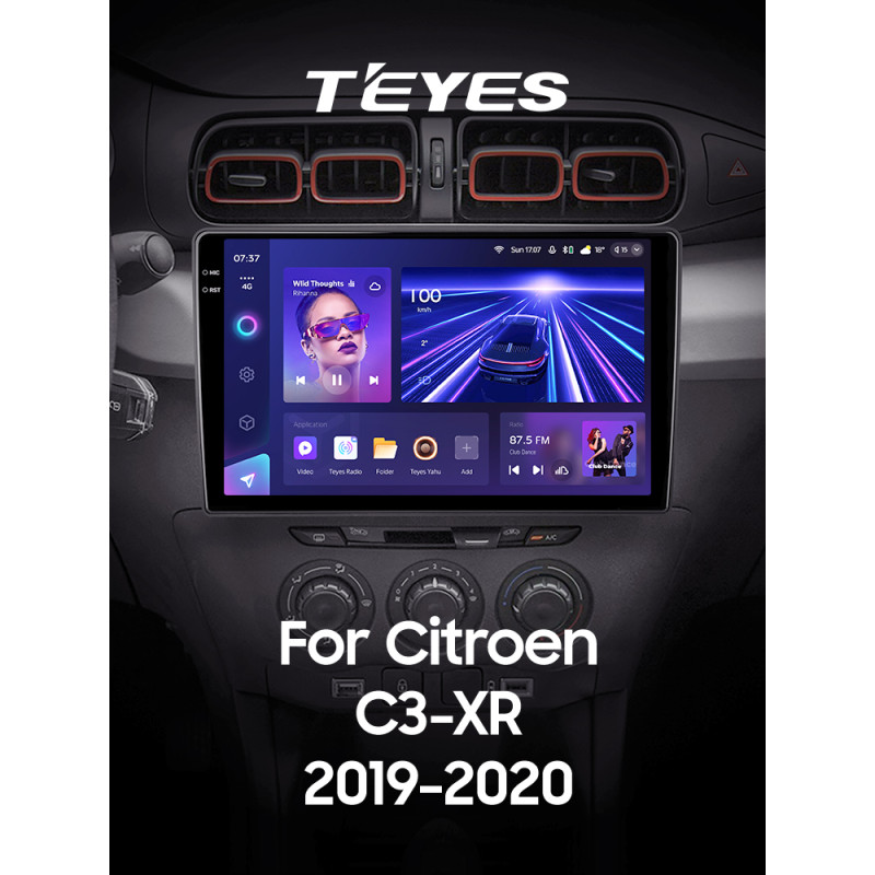 Android head unit Teyes CC3 6+128 Gb with 360° surround view° Citroen C3-XR (F1) 2019-2020 10" 2k