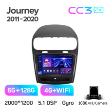 Android head unit Teyes CC3 6+128 Gb Dodge Journey JC 2011-2020 9" 2k (L2)