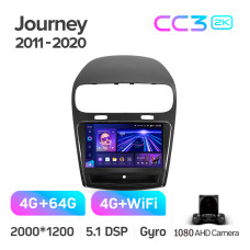 Android head unit Teyes CC3 4+64 Gb Dodge Journey JC 2011-2020 9" 2k (L2)