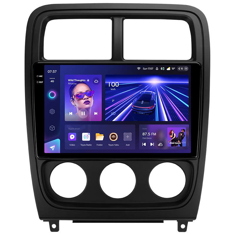 Android head unit Teyes CC3 6+128 Gb with 360° surround view° Dodge Caliber PM 2009 - 2013 9" 2k (L2)