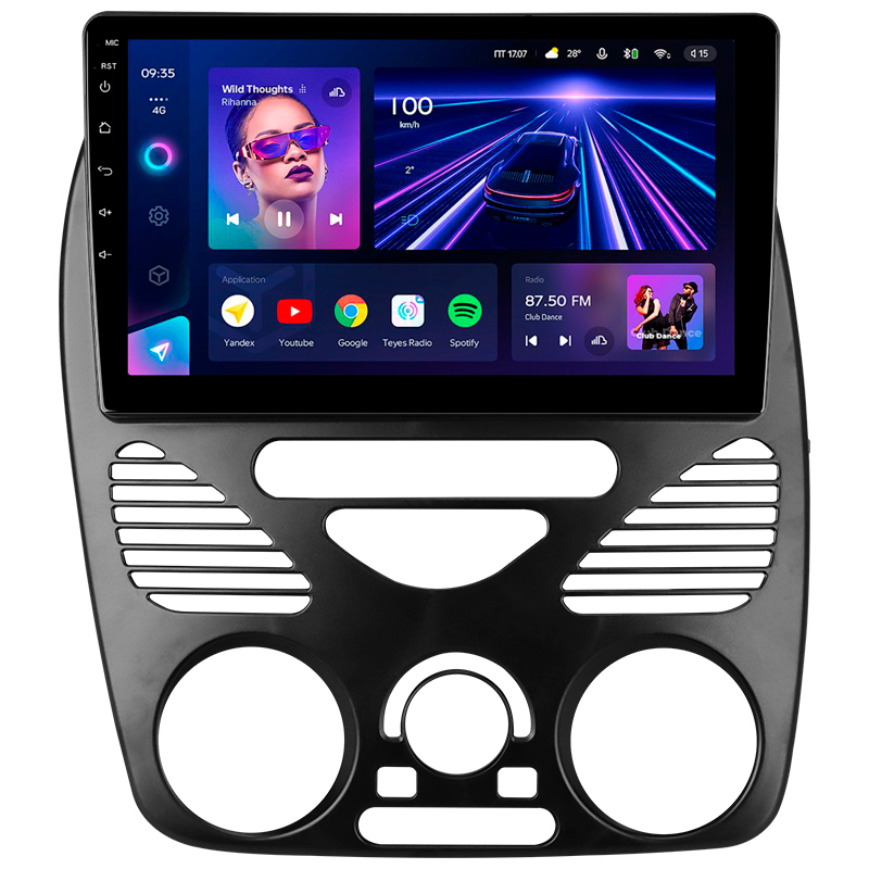 Android head unit Teyes CC3 4+32 Gb Fiat Siena Palio Albea Weekend 2004-2006 (F1) 9" (L1)