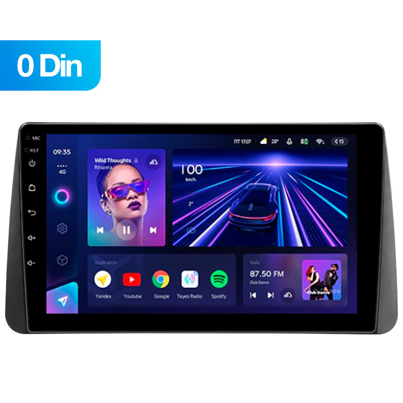 Android head unit Teyes CC3 4+64 Gb Fiat Tipo Egea (0 Din) 2015-2023 9" 0din (L1)