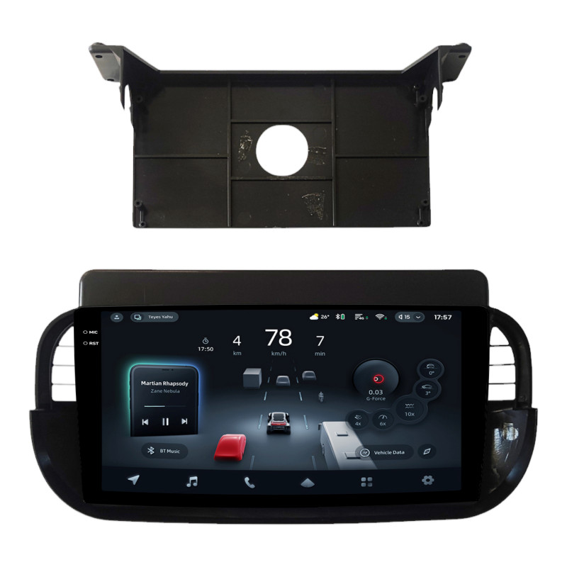 Android head unit Teyes CC4 Pro 12+256 Gb Fiat 500 2007-2015 Black 9" 2k