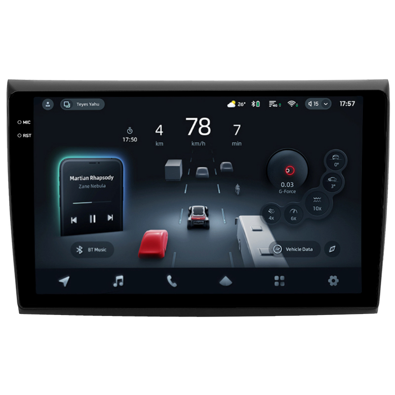 Android head unit Teyes CC4 Pro 8+128 Gb Fiat Bravo 198 2 II 2007-2014 9" 2k (L1)