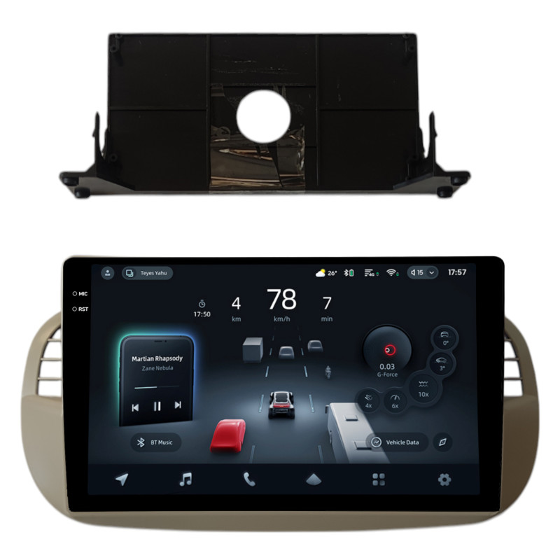 Android head unit Teyes CC4 Pro 12+256 Gb Fiat 500 2007-2015 Beige 9" 2k