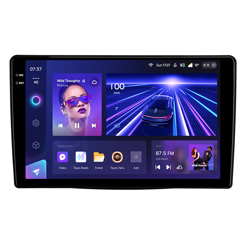 Android head unit Teyes CC3 4+64 Gb Fiat 500L (1 Din) 2012-2017 10" 1din 2k (L1)