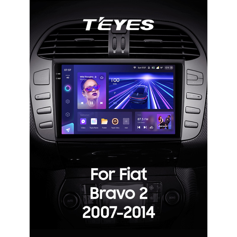 Android head unit Teyes CC3 6+128 Gb Fiat Bravo 198 2 II 2007-2014 9" 2k (L1)
