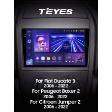 Android head unit Teyes CC3 4+32 Gb Fiat Ducato 3 For Peugeot Boxer 2 For Citroen Jumper 2 2006-2022 (A) 9" 2k