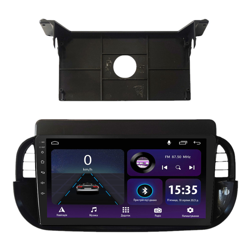 Android head unit SIGMA E9232 ANDROID 10 2+32 Gb Fiat 500 2007-2015 Black 9"
