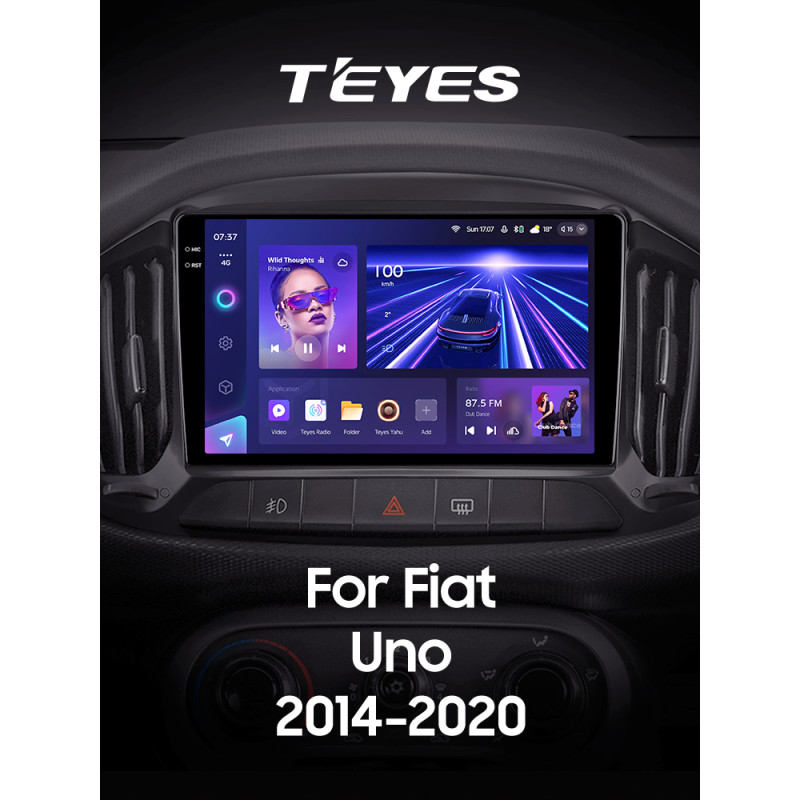 Android head unit Teyes CC3 6+128 Gb with 360° surround view° Fiat Uno 2014-2020 9" 2k (L1)