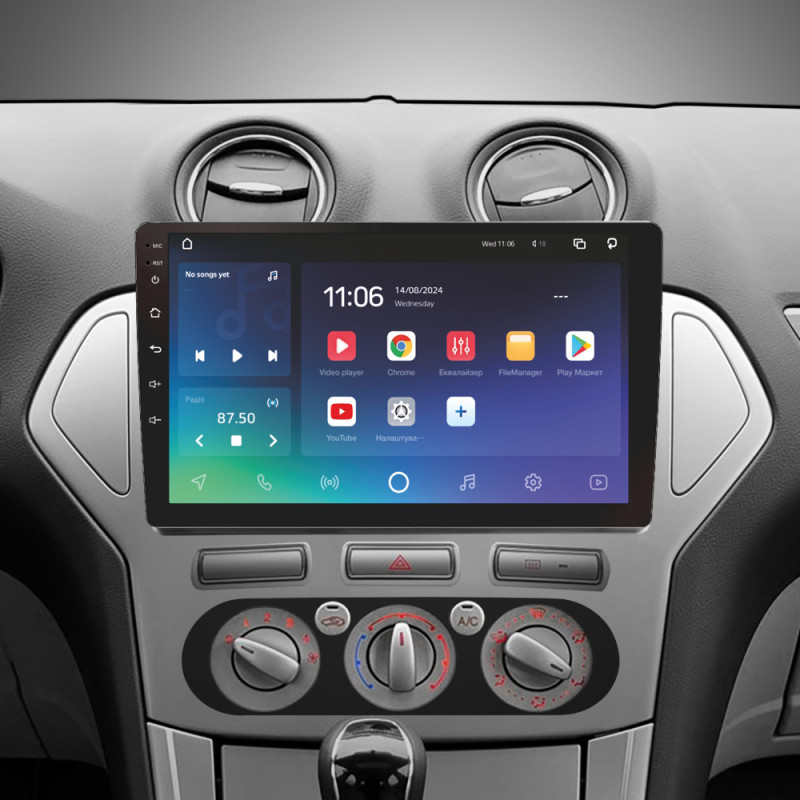 Android head unit SIGMA X10432 ANDROID 10 4+32 Gb 4G DSP Ford Mondeo 4 2006-2010 10"