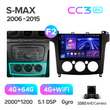 Android head unit Teyes CC3 4+64 Gb Ford S-MAX 1 2006-2015 (F2) 9" 2k
