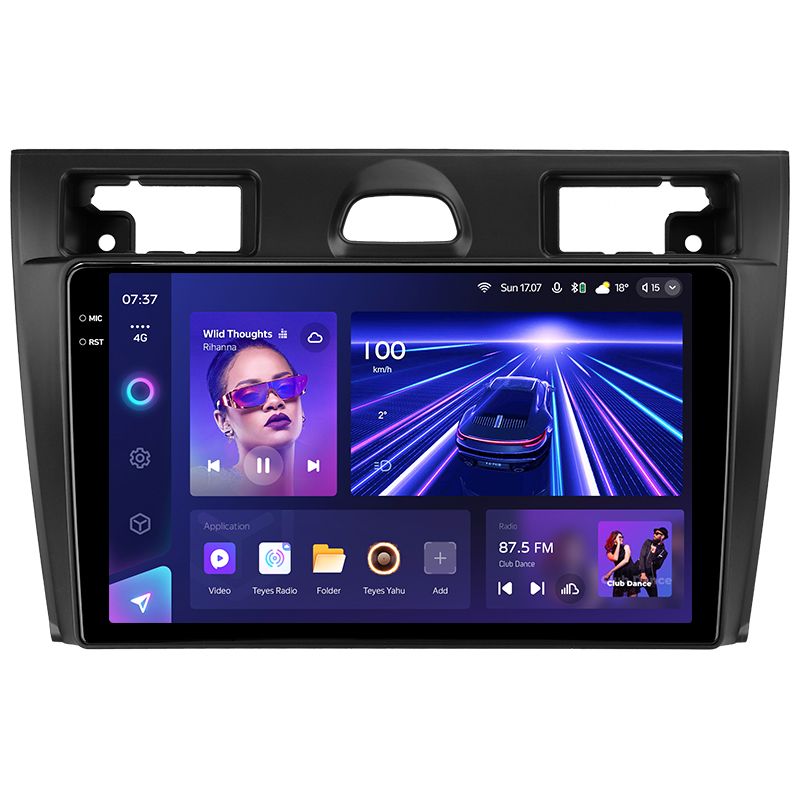 Android head unit Teyes CC3 4+64 Gb Ford Fiesta Mk VI 5 Mk5 2002 - 2008 9" 2k