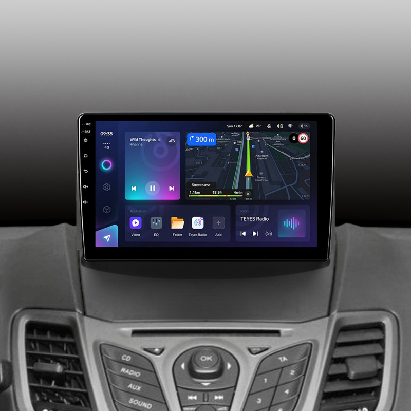 Oryginalna radiomagnetofon Teyes CC3L 4+32 GB do Ford Fiesta Mk 6 (F1) 2009–2018 (wersja B), 9 cali.