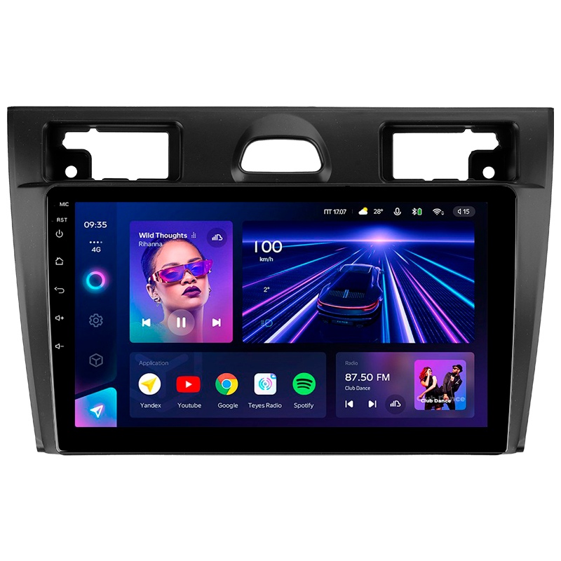Android head unit Teyes CC3 4+32 Gb Ford Fiesta Mk VI 5 Mk5 2002 - 2008 9"