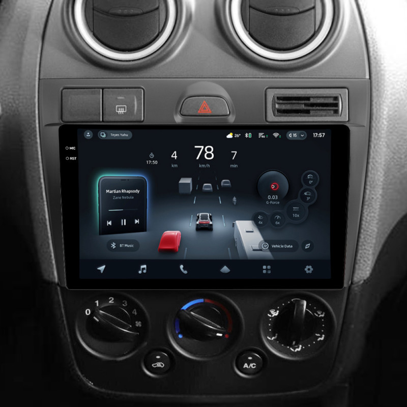 Android head unit Teyes CC4 Pro 12+256 Gb Ford Fiesta Mk VI 5 Mk5 2002 - 2008 9" 2k
