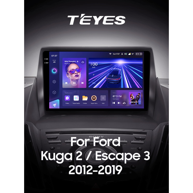 Android head unit Teyes CC3 6+128 Gb Ford Kuga 2 Escape 3 2012 - 2019 (A) 9" 2k