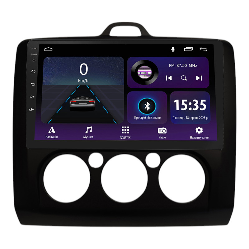 Android head unit SIGMA E9232 ANDROID 10 2+32 Gb Ford Focus 2 2004-2014 MT AC Black 9"