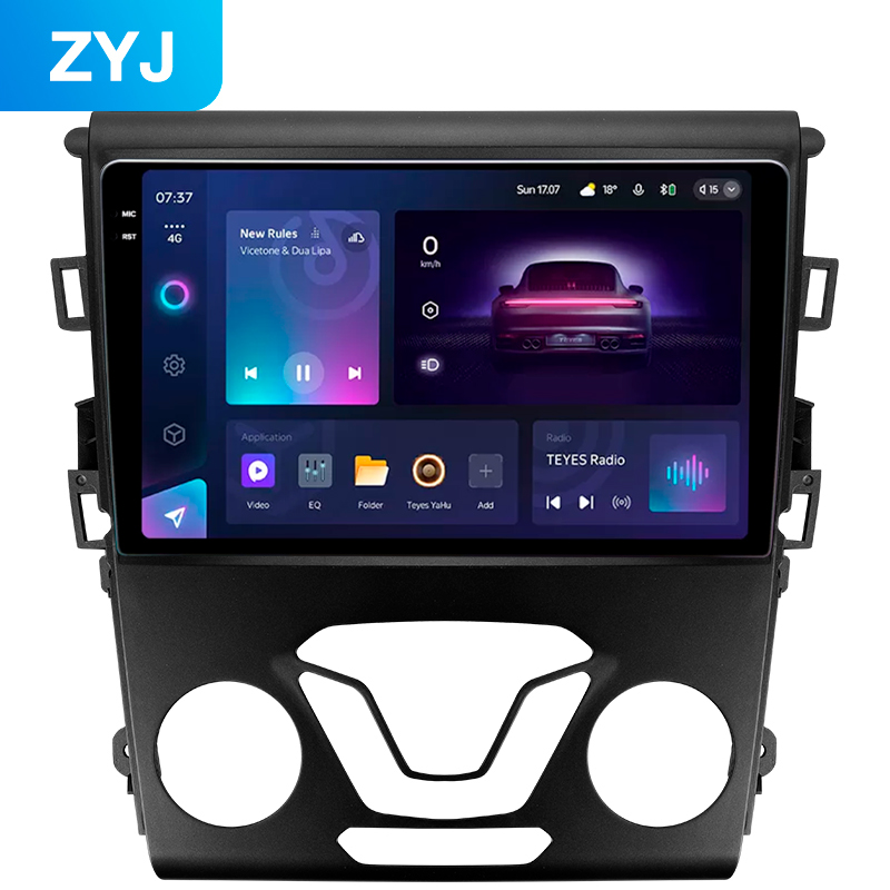 Estéreo de a bordo original Teyes CC3 6+128 GB con pantalla panorámica 360° para Ford Mondeo 5 (ZYJ) 2014-2019, 9