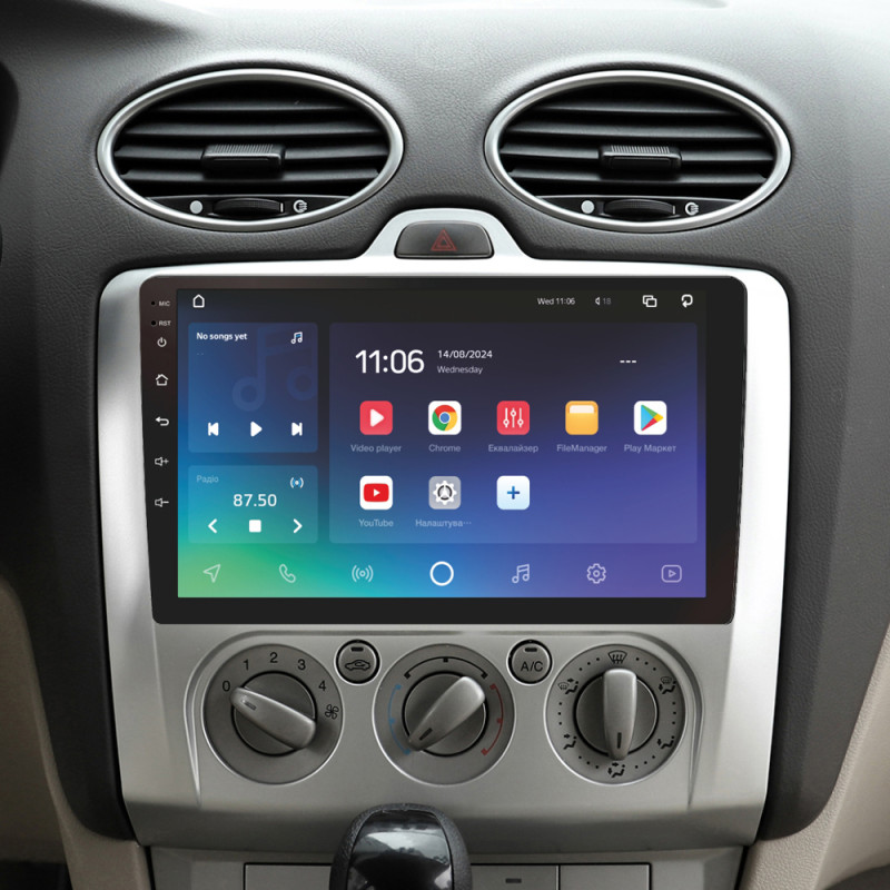 Android head unit SIGMA X9432 ANDROID 10 4+32 Gb 4G DSP Ford Focus 2 Mk 2 2004-2011 (F1) 9"