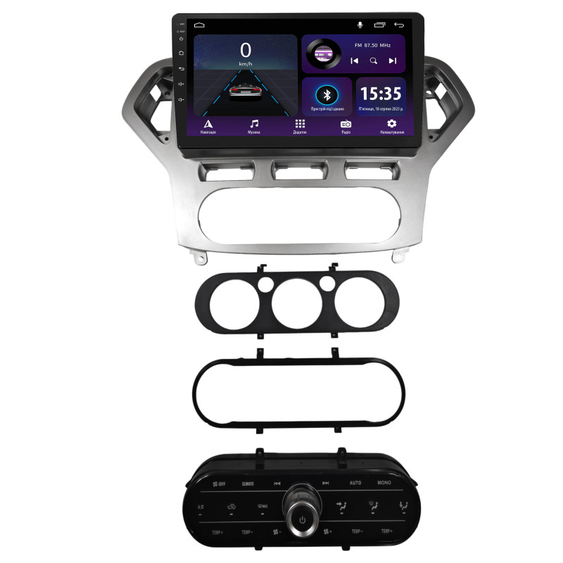 Android head unit SIGMA E10232 ANDROID 10 2+32 Gb Ford Mondeo 4 2006-2010 Full Set AT AC Silver 10" (L1)
