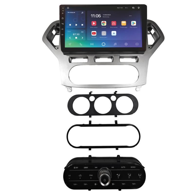 Android head unit SIGMA X10432 ANDROID 10 4+32 Gb 4G DSP Ford Mondeo 4 2006-2010 Full Set AT AC Silver 10" (L1)
